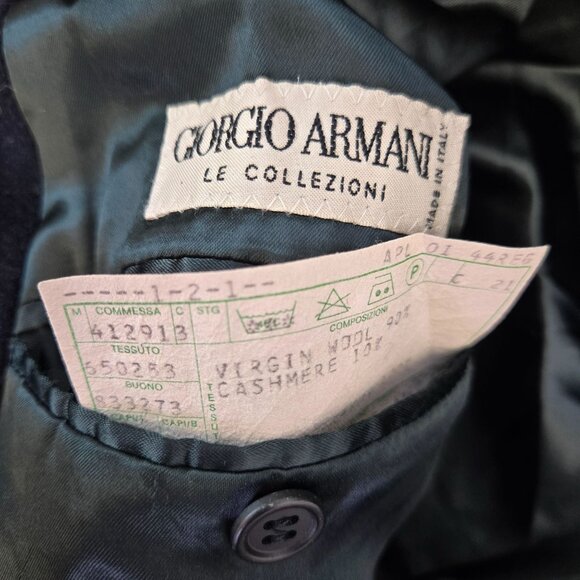 Giorgio Armani Le Collezioni Wool & Cashmere Blend Three Button Coat Size 44R - Picture 3 of 9